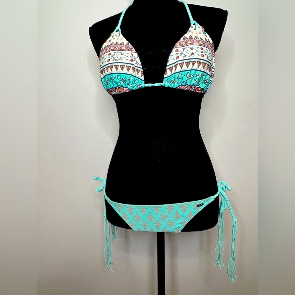 COPY - Roxy Boho Print Fringe Bikini Set